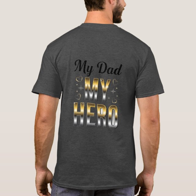 T - Shirt des Vaters | "Mein Vater mein Held" (Rückseite)