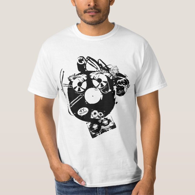 T - Shirt "des verärgerten Format-4y-Records" (Vorderseite)
