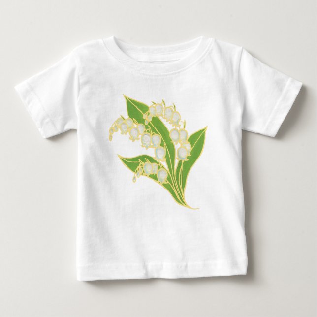 T - Shirt des Weißen Säuglings: Lily of the Valley (Vorderseite)