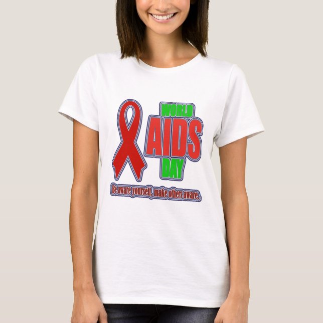 T - Shirt des Welt-Aids-Tages (Vorderseite)