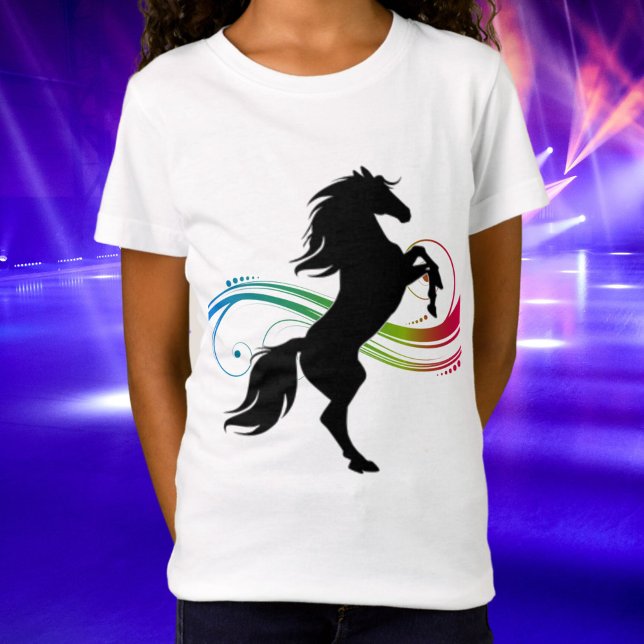 T - Shirt des Zuchtpferdes (Rearing Horse Swirl Tee)