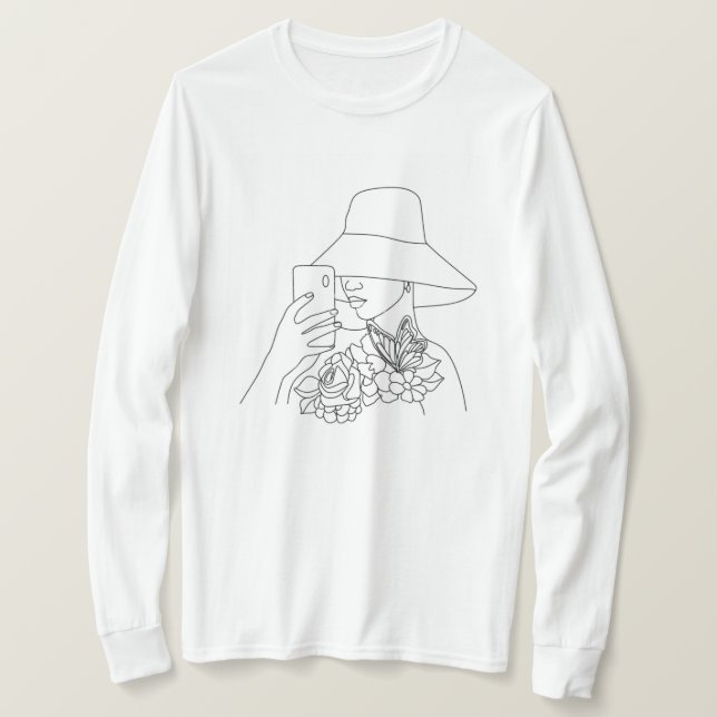 T - Shirt-Design der Frauenkunst mit mobiler Beoba T-Shirt (Design vorne)