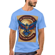 T - Shirt Design, farbenfroher amerikanischer Adle