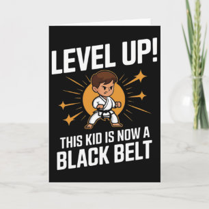 T-Shirt-Design für Kinder-Karateuniform Schwarz-Gü Karte