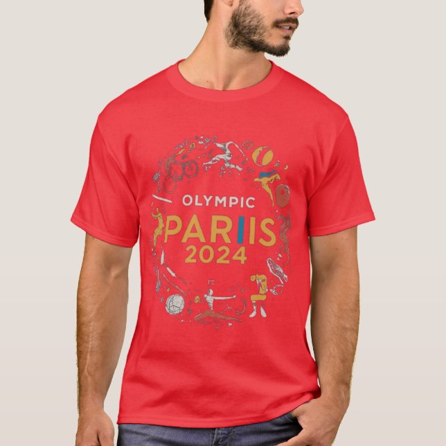 T - Shirt-Design für "OLYMPIC PARIIS 2024". T-Shirt (Vorderseite)