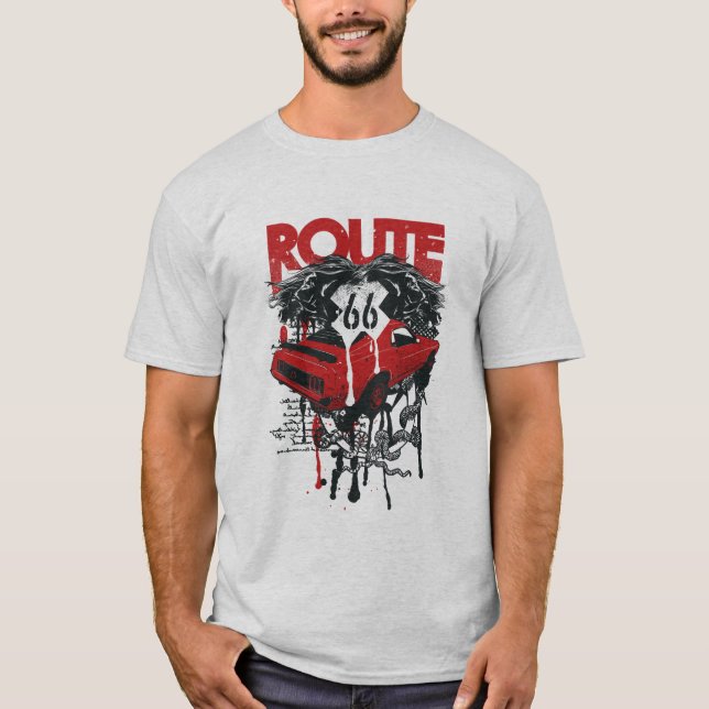 T - Shirt-Design für roten Horror T-Shirt (Vorderseite)