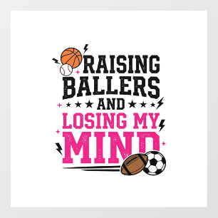 T-Shirt-Design für Sportmütter, die Baller großzie Fensteraufkleber