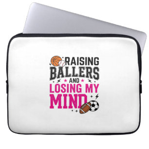 T-Shirt-Design für Sportmütter, die Baller großzie Laptopschutzhülle