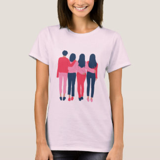 T-Shirt-Design für vier junge Mädchen T-Shirt