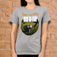T-Shirt-Design mit Golfschläger und Golfball auf T