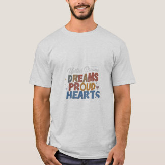 T-Shirt-Design mit stolzen Herzen der Vereinigten T-Shirt