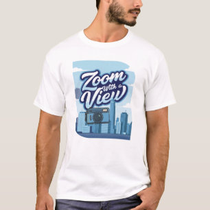 T-Shirt-Design mit Zoom und Stadtbild im Retro-Kam T-Shirt