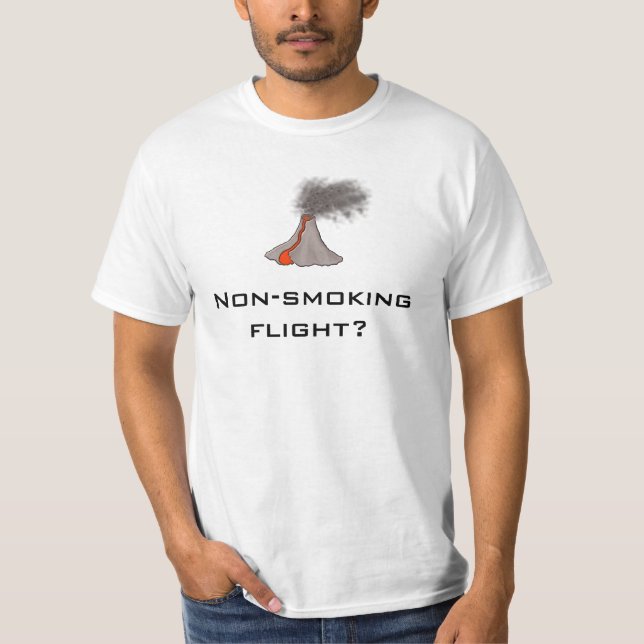 T - Shirt Design: Nichtraucherflug? Slogan (Vorderseite)