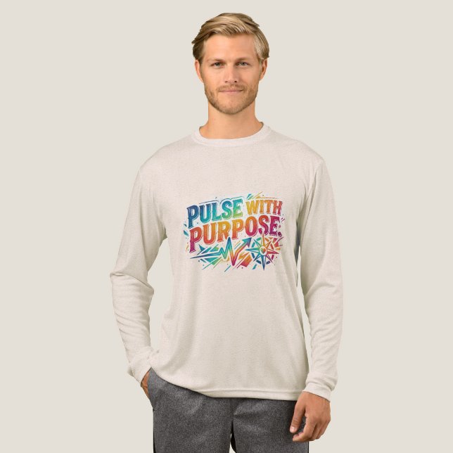 T-Shirt-Design 'Pulse with Purpose' Tri-Blend Shirt (Volle Vorderseite)