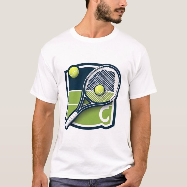 T - Shirt-Design-Tennis T-Shirt (Vorderseite)
