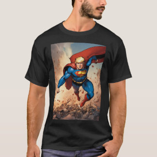 T - Shirt Design von Donald Trump, Super Hero