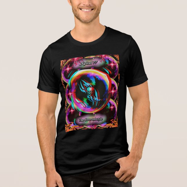 T - Shirt Digital 77 Tri-Blend-Shirt (Vorderseite)
