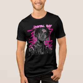 T-Shirt Digitaler Junge  Tri-Blend Shirt