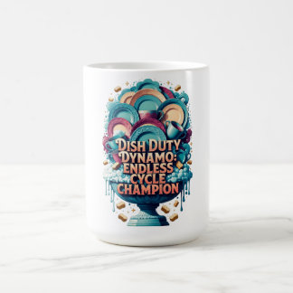 T-Shirt 'Dish Duty Dynamo', Endloser Zyklus-Champi Kaffeetasse