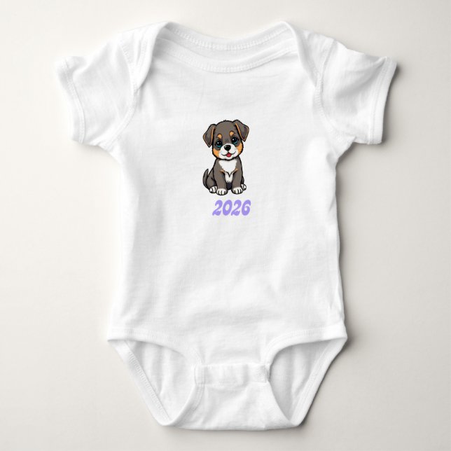 t-shirt dog baby strampler (Vorderseite)