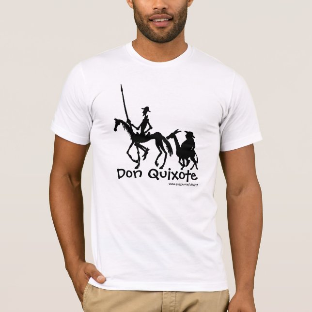 T - Shirt Don Quichote und Sancho Panza grafischer (Vorderseite)