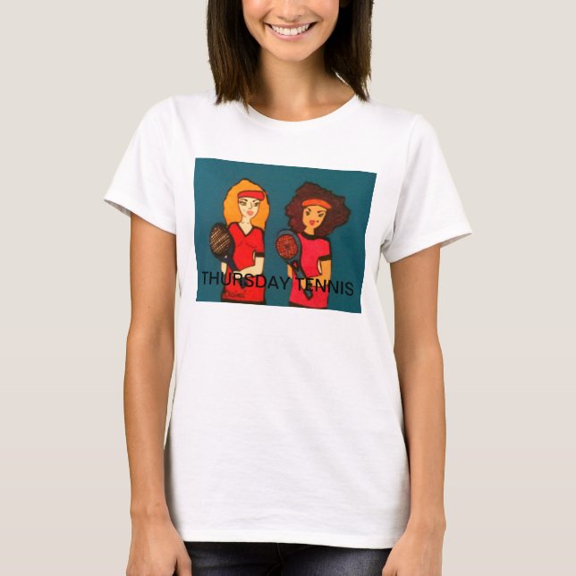 T - SHIRT DONNERSTAGS-TENNIS-HANES (Vorderseite)