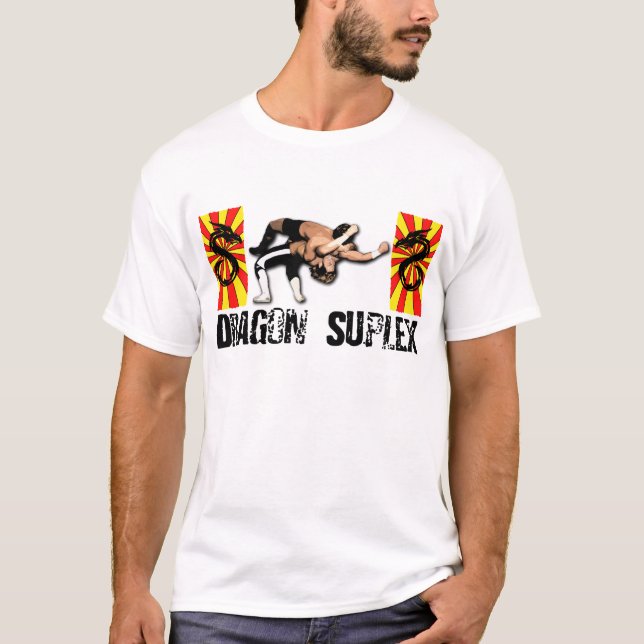 T - Shirt Dragon Suplex (Schwarzer Text) (Vorderseite)