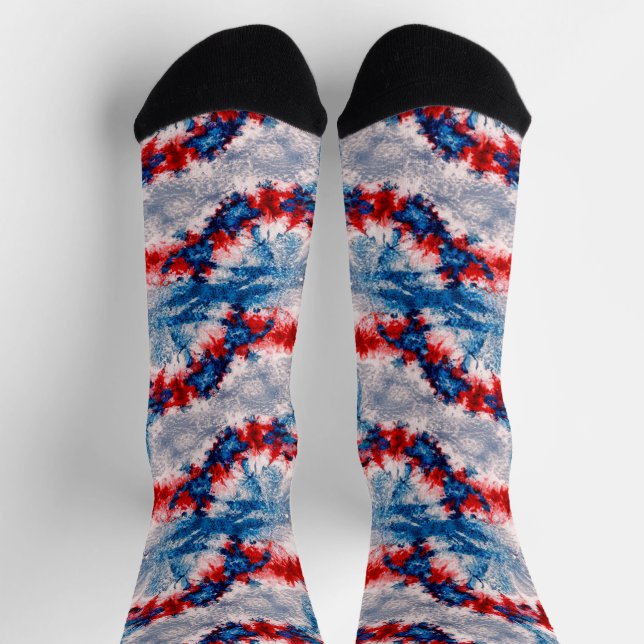 T-Shirt-Druck oder Batikdruck Socken (Oben)