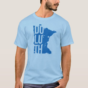 T - Shirt Duluths, Minnesota mit Karte