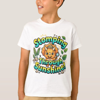 T-Shirt "Durch den Sonnenschein stampfen" mit süße