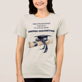 T-Shirt-editierbar Abschlussfeier-Shirt Tri-Blend Shirt