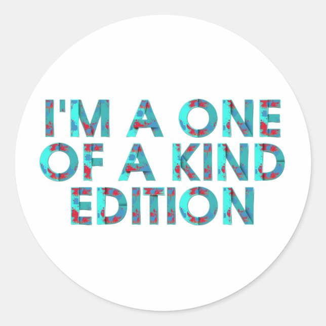 T-SHIRT Eine Kind Edition Runder Aufkleber (Vorderseite)