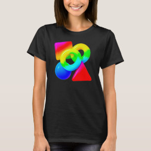 T-Shirt, eine Mischung von farbigen geometrischen T-Shirt