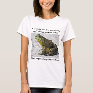 T - Shirt eines Bullfrogs mit einer Meldung