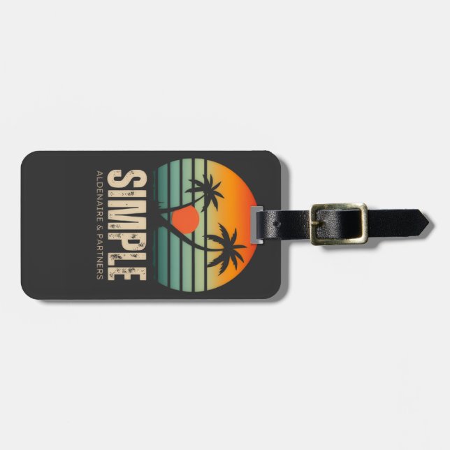 T-Shirt Einfacher Sonnenuntergang - Tropical vibes Gepäckanhänger (Vorderseite horizontal)