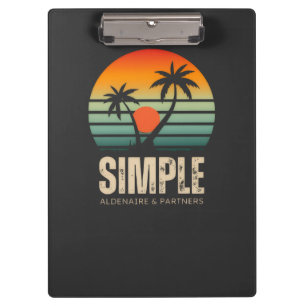 T-Shirt Einfacher Sonnenuntergang - Tropical vibes Klemmbrett