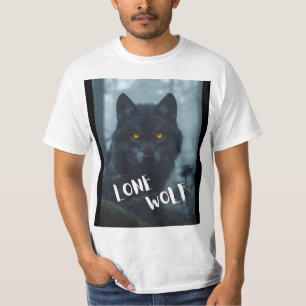 T - Shirt (Einzelwolf-Design)