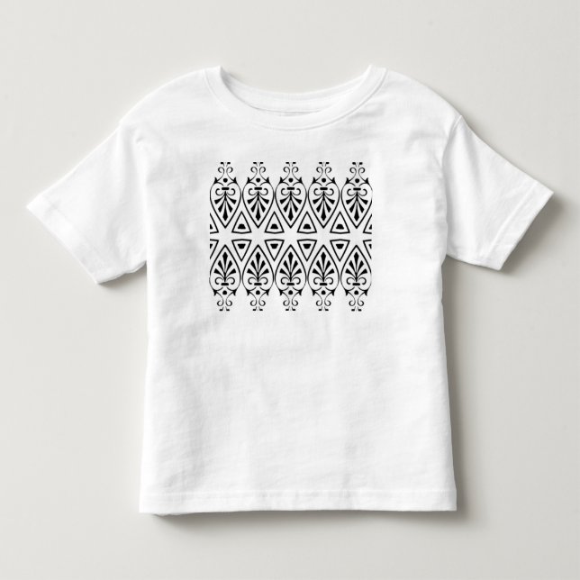 T-Shirt Elegant Gothic Ornamental Line Art T-Shirt (Vorderseite)