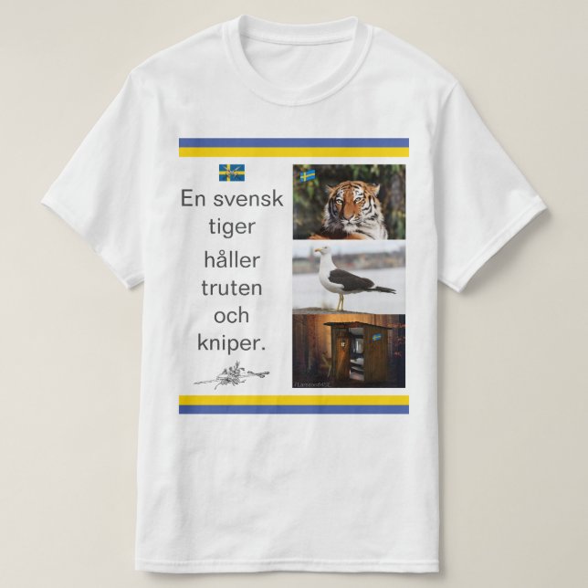 T-shirt — En svensk tiger (Design vorne)