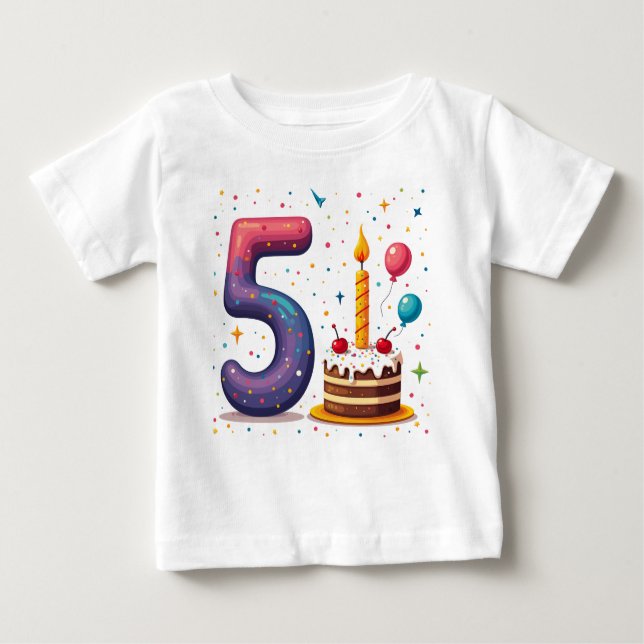 T - Shirt-Entwürfe für einen Fünfjährigen Baby T-shirt (Vorderseite)