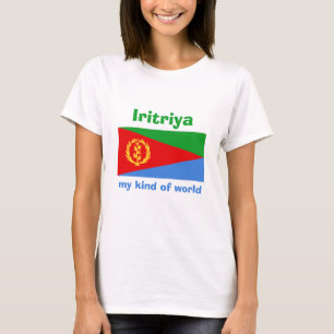 T - Shirt Eritrea + Karte + Text