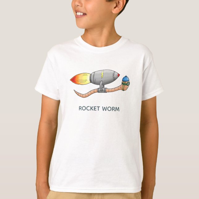 T-Shirt Erster Jetpack-Flug des Regenwurms (Vorderseite)