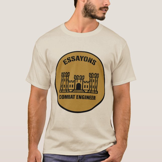 T-Shirt Essayons Combat Engineer Abzeichen Tee (Vorderseite)