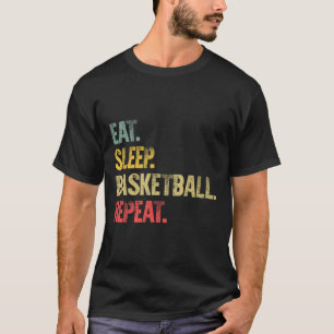 T-Shirt Essen Schlaf Wiederholen Essen Schlaf Skel