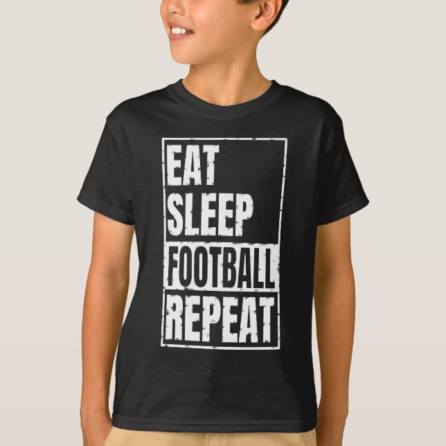 T - Shirt essen Schlaffußball (Vorderseite)