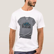T-Shirt Fahrt Wildes Motorrad-Design