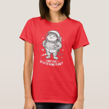 T - Shirt "Falscher Planet Plumpy Girl"