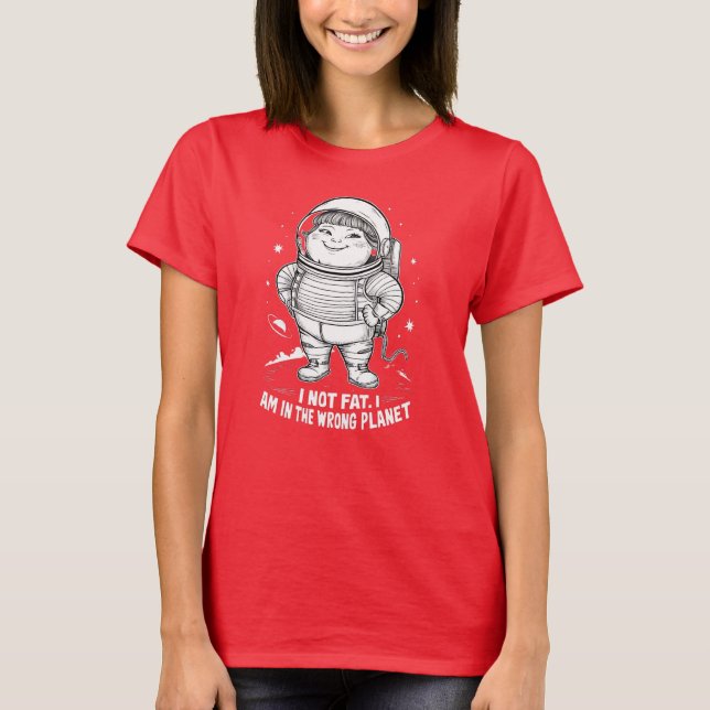 T - Shirt "Falscher Planet Plumpy Girl" (Vorderseite)
