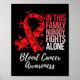 T-Shirt Familie unterstützt Blutkrebs-Bewusstsein  Poster
