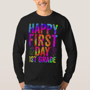 T-Shirt-Färbung Glücklicher erster Tag 1. Klasse W T-Shirt